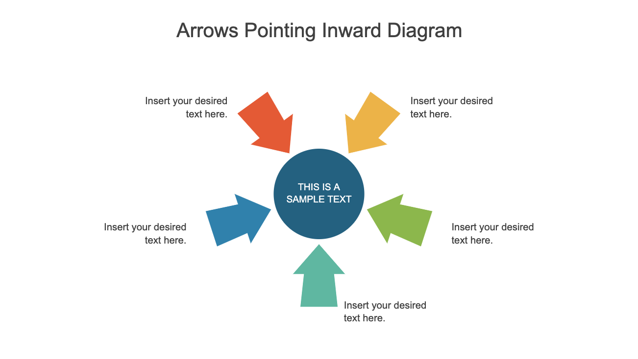 Arrows Pointing Inward Diagram for PowerPoint