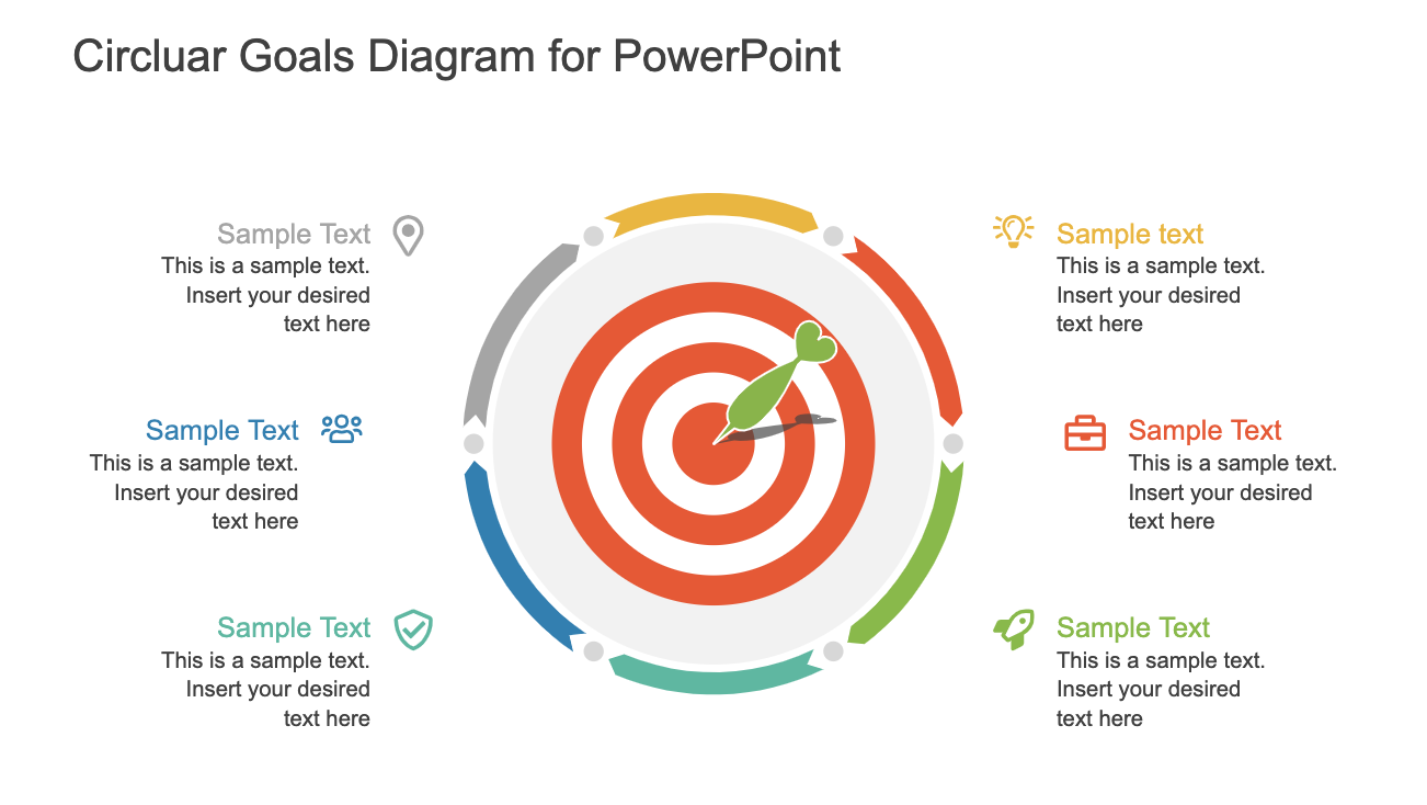 Circular Goals Diagram for PowerPoint